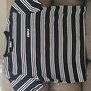 Black and white striped Staple shirt